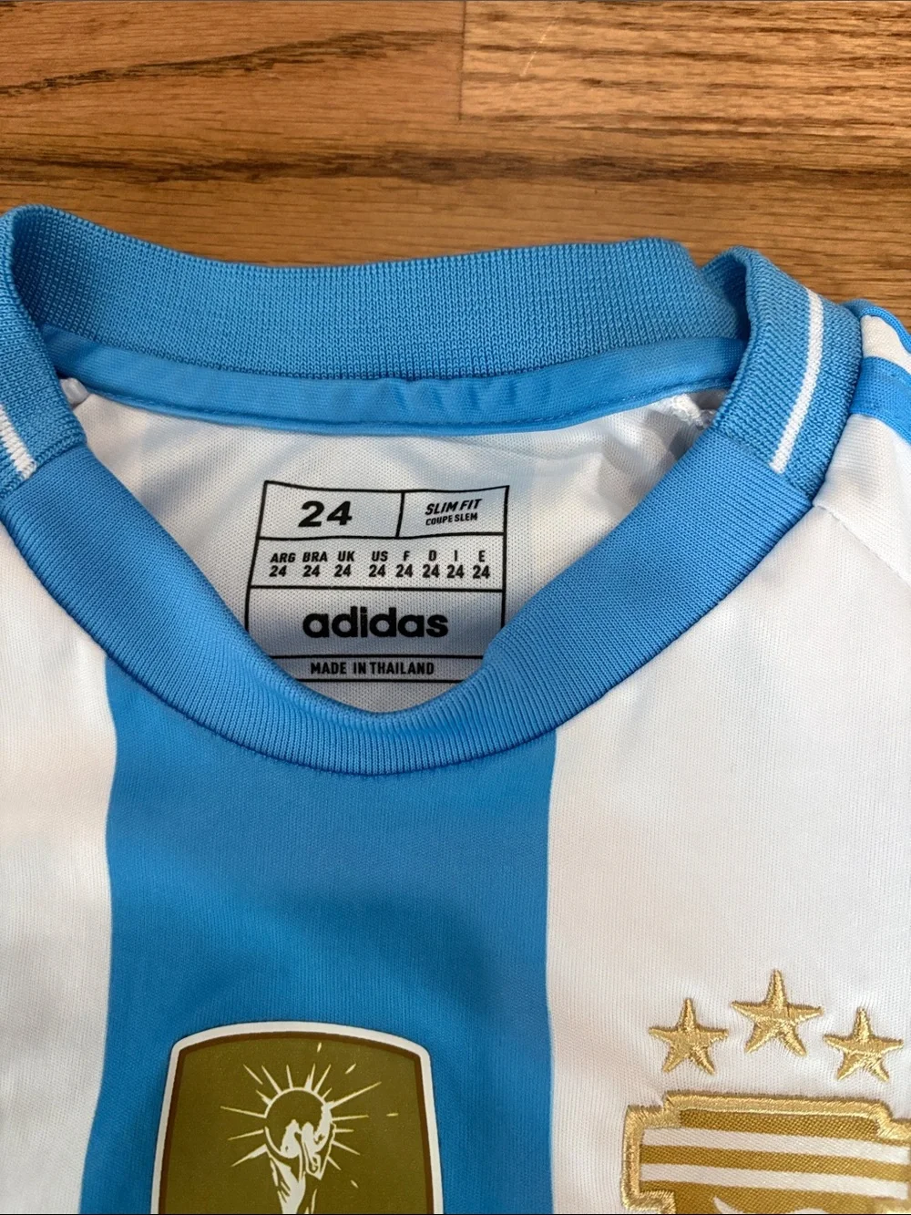 adidas Kids messi Soccer Jersey in Blue and White - #10